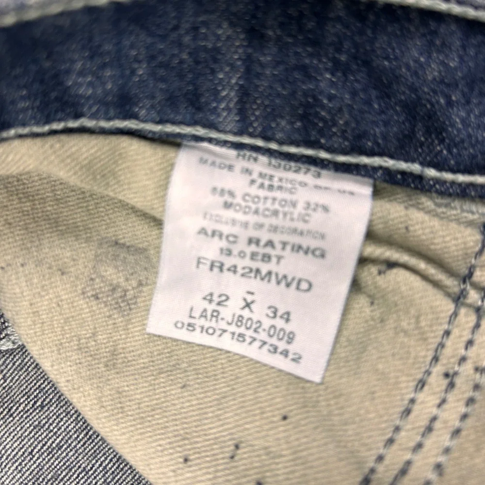 Wrangler 20X FR Jeans Mens 42x34 Blue Flame Resistant HRC2 Work Pants FR42MWD